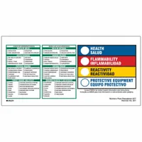 BRADY HMIG Label: 4 in Ht, 8 in Wd, Paper, Adhesive, 8 in x 4 in, HMIG, 100 PK (MPN 827LS)