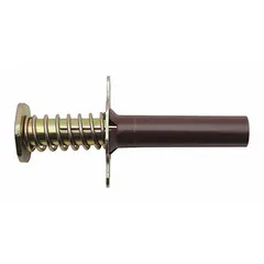 Steel wet set anchor with zinc plated finish, brown color. Body length 3 3/8 in, thread size 1/4"-20. Used for securing threaded rods into wet concrete for structural attachments in steel decking and industrial framing applications.