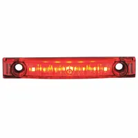 MAXXIMA Clearance Marker Light: Clearance Light, LED, Rectangular, Surface Mount, Clear/Red, IP67 (MPN M20341RCL)