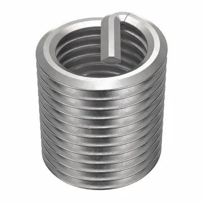 HELI-COIL Helical Insert: Tanged Tang Style, Free-Running, 7/16"-20 Thread Size, Plain - Free-Running Tanged Helical Inserts