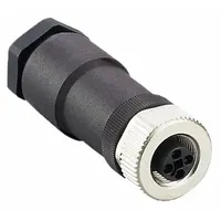 IFM M12 Circular Connector: A Coded, 8 Socket, M12 Female Thread, IP68, Screw Terminals, Straight (MPN E18165)