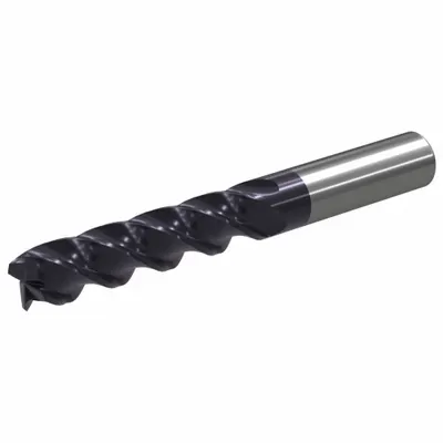 WIDIA Corner Chamfer End Mill: Carbide, TiAlN Coated, 4 Flute, 20 mm Mill Dia - Fast-Cutting Carbide Corner-Chamfer End Mills for Steel & Cast Iron