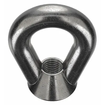 KEN FORGING Eye Nut: 7/8"-9 Thread, Steel, Black Oxide, Oval, 1 5/8 in Inside Dia - Steel Eye Nuts
