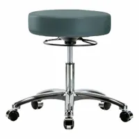 Stool: Vinyl, Ht Range 18 1/4 in to 23 1/4 in, 17 in Seat Wd, 17 in Seat Dp, 0 Glides, 5 Casters (MPN BR-VDHSO-CR-CC-8546)