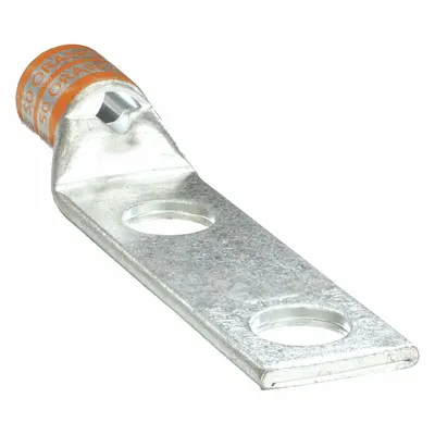 OEM Compression Lug: For 3/0 AWG, Stranded Wire, 1/2 in Stud Size, Std - Two-Hole Compression Lugs