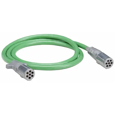 GROTE UltraLink ABS Power Cord: Die-Cast Plugs, 8 ft Wire Lg, 8 ft Overall Lg - Fleet and Vehicle Maintenance