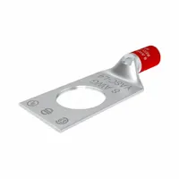 One-hole compression lug for terminating 8 AWG solid or stranded copper wire to a 1/2 in stud. Suitable for power distribution, panel building, and equipment connections