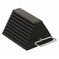 Wheel Chock: Rubber, 9 1/4 in Overall Lg, 8 in Overall Wd, 6 in Overall Ht, 1 Chocks, Black, Rubber (MPN RWC-8-HDL)