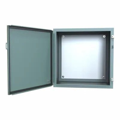 HAMMOND Electrical Enclosure: Steel, 24 in x 24 in x 16 in, NEMA 12/13, w/Panel - Steel Dust-Tight Enclosures