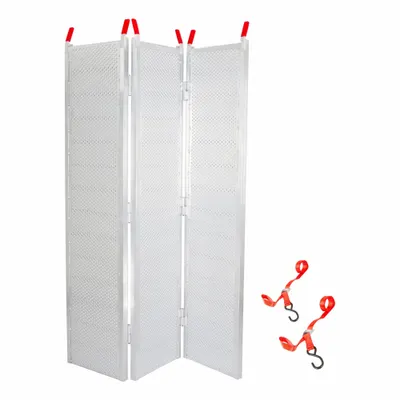 BLACK WIDOW Automotive Loading Ramp: 0.75 ton Load Capacity, Tri-Folding, Aluminum - Vehicle Loading Ramps