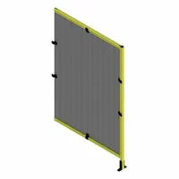 T-Slot Framing System Panel: Add-On, Yellow, 72 in H x 12 in W x 5 1/2 in D, Mesh (MPN 48317)