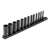 TEKTON Impact Socket Set: 1/4 in Drive Size, Small Set (0-50 pieces) Set Size, 13 Pieces, SAE (MPN SID90105)