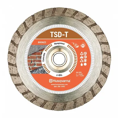 HUSQVARNA Diamond Saw Blade: Brick/Granite/Marble, 10 in Blade Dia., 5/8 in_7/8 in Arbor Size - Masonry-Cutting Blades