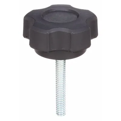 INNOVATIVE COMPONENTS 5-Arm Knob with Threaded Stud - 5-Arm Knobs with Threaded Stud