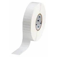 Pre-Cut Label Stock Roll: 3/8 in x 1 1/2 in, 3/8 in, Polyester, Permanent Adhesive, White (Gloss) (MPN THT-102-422-10)