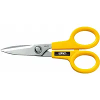 OLFA Industrial Shears: Ambidextrous, 5 1/2 in Overall Lg, Serrated, Stainless Steel, Pointed (MPN SCS-1)