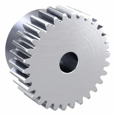 KHK GEARS Spur Gear: Module m 1.5, 30 Teeth, 10 mm Bore Dia, Stainless Steel, 20° Pressure Angle - Metric Spur Gears with Standard Hub