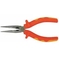 Long Nose Plier: Insulated, 1 1/8 in Max Jaw Opening, 6 in Overall Lg, 2 in Jaw Lg, 1/8 in Tip Wd (MPN 3WY56)