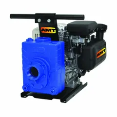 Engine-driven water pump with 5 hp recoil-start engine, 2 in FNPT inlet and outlet ports. Delivers 175 gpm flow rate at 20 ft of head. Cast iron volute. Includes carry handle for portability. Suitable for dewatering and water transfer in construction, agricultural, and industrial settings.