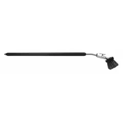 This stainless steel brush pole features a 3/8 in NPTM inlet connection and a maximum flow rate of 12 gpm. It includes a fixed grip handle for controlled operation. Suitable for high-pressure cleaning and surface scrubbing in industrial, commercial, and municipal settings.