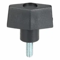 INNOVATIVE COMPONENTS Hand Knob: T, Plastic w/ Steel Thread, #10-24 Thread, 0.5 in Thread Lg (MPN GN040500T1---21)