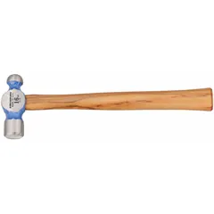 Standard ball-peen hammer with a 16 oz head, 1 1/4 in face diameter, and 14 in overall length. Features a steel head with plain grip handle. Used for metalworking tasks such as shaping metal, striking chisels, and riveting.