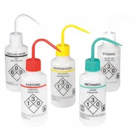 APPROVED VENDOR Wash Bottle: 500 mL, Acetone/Distilled Water/Ethanol/Isopropanol/Methanol, Assorted (MPN 24J898)