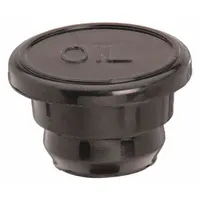 Oil Filler Cap: Push Fit, 1 17/64 in Neck Dia, 1 3/16 in Neck Lg, 1 15/16 in Cap Dia, Rubber (MPN MO72)