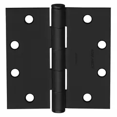 This full mortise-mount butt hinge is constructed from steel with a plain bearing. It features a leaf width of 1 11/16 inches. Typical applications include mounting doors in commercial and industrial settings where a standard-duty hinge is required.