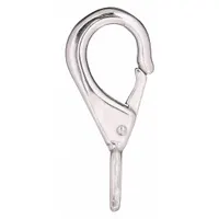 LUCKY LINE PRODUCTS Spring Snap: 1 Snaps, Solid Gate, Stainless Steel, 3/16 in Opening Size