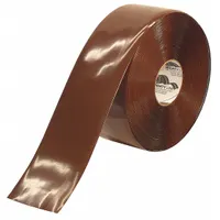 Floor Marking Tape: Extra-Durable, Solid, Brown, 4 in x 100 ft, 50 mil Tape Thick, Mighty Line® (MPN 4RBRN)