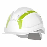 Hard Hat Label: 4 in Ht, 11 1/2 in Wd, Hi-Vis, Reflective Sheeting, 17-23003Y