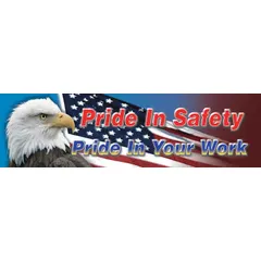 Large-format poster measuring 28 inches by 96 inches, printed in English with no protective coating. Designed for indoor use in industrial facilities such as workshops, warehouses, and plant floors to promote safety awareness and employee engagement. Does not include a frame and does not support writing on the surface.