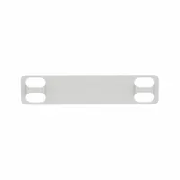 Marker Plate: Rectangle, 3/4 in x 3 1/2 in, 316 Stainless Steel, 0.01 in Thick, 4 Holes (MPN MMP350-C316)
