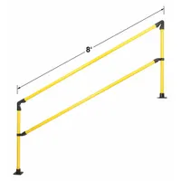 HOLLAENDER Stair Railing: Toe Board Not Included, 5 in x 5 in, Floor Mounted Rail Mounting, Round (MPN 50251)