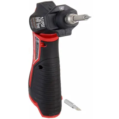 MILWAUKEE Soldering Iron: 90 W, 750°F, Chisel/Conical Tip, 0.02 in Tip Wd - High Output Rechargeable Battery-Powered Soldering Irons