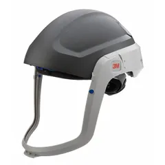 Universal-size helmet-type headgear designed for use with a SAR System. Provides a foundation for respiratory protection in industrial environments requiring supplied air. Hard hat shell without visor or faceseal, compatible with 3M Versaflo system components.