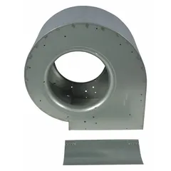 HVACR housing for enclosing fan or blower assemblies in commercial and industrial ventilation systems. Used in air-handling units, exhaust systems, and process equipment requiring a durable enclosure for airflow management.