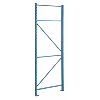 STEEL KING Upright Frame: Teardrop, 18 ft Overall Ht, 42 in x 3 in, Blue, Steel - Steel King Impact-Resistant Teardrop Pallet Rack Uprights