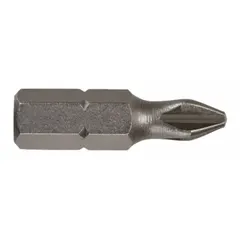 Standard hex-shank insert bit with #2 Phillips (PH2) drive, made from S2 steel. Supplied in a 5-pack for general fastening applications such as driving screws into wood, drywall, and light metal.