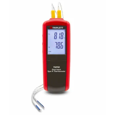 TRIPLETT Thermocouple Thermometer: For Type J/Type K Thermocouple Type - Thermocouple Meters without Data Output