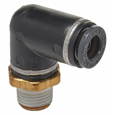 SUR&R Male Elbow: NPT, Brass - Air Brake Composite Hose Push-In Fittings