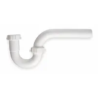 APPROVED VENDOR Trap: Plastic, White, 1 1/2 in Nominal Pipe Size, 11 3/4 in Overall Lg, Slip, Slip