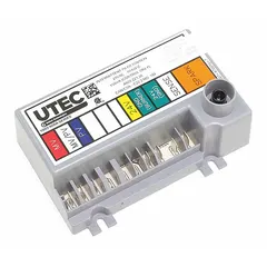 This ignition module controls spark ignition and flame sensing sequences for gas-fired heating systems. It is used as a replacement component in HVAC equipment to manage burner ignition and safety shutoff. Suitable for residential and commercial forced-air furnaces.