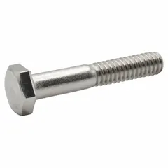 18-8 stainless steel hex head cap screw with 1/4"-20 coarse threads, 4-3/4 in length, plain finish. Inch system. Meets ASME B18.2.1 dimensional and ASTM F593 material quality standards. Supplied in a 25-pack. Commonly used in general industrial fastening applications requiring corrosion resistance.