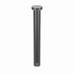 Steel clevis pin with plain finish, 1/4 in diameter and 2 1/8 in shank length, overall length 2.125 in. Used as a non-threaded pivot in mechanical linkages such as connecting rods, yokes, or brackets. Supplied in a 25-pack.