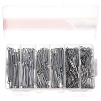 Pin Assortment,550 pcs,7 Sizes: Bridge, Inch, Steel, 1008, Zinc Plated, 550 Pieces, 7 # of Sizes (MPN WWG-DISP-CP550)