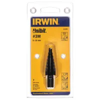 IRWIN Step Drill Bit: 6 mm to 18 mm, Black Oxide HSS, 3-Flats Shank (MPN 11103)