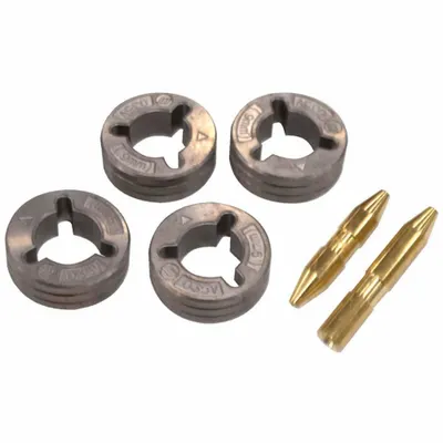 MILLER ELECTRIC Drive Roll & Inlet/Intermediate Guide Kit: 4-Roll, 3/64 in - 4-Roll Kits with Inlet & Intermediate Guides for Miller