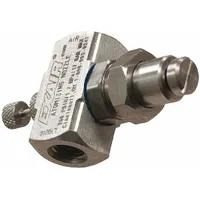 This internal mix air-atomizing spray nozzle from EXAIR combines air and liquid inside the nozzle to produce a fine, round spray pattern at 15 inches. It has a flow rate of 4.3 scfm and a 1/4 in FNPT connection. Constructed from stainless steel, it is suited for precision liquid atomization in industrial coating, humidification, and cooling applications